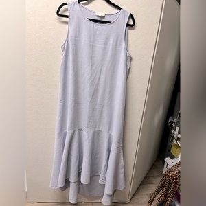 Cynthia Rowley  Linen Blend Hi-Low Blue Maxi Dress